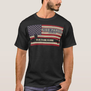 T-shirt USS Pargo SSN650 Nuclear Submarine USA Flag 