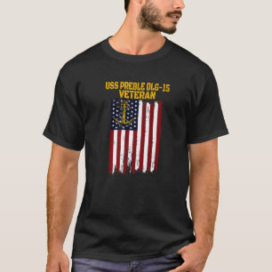 T-shirt USS Preble DLG-15 Destroyer Fête des pères Vétérin