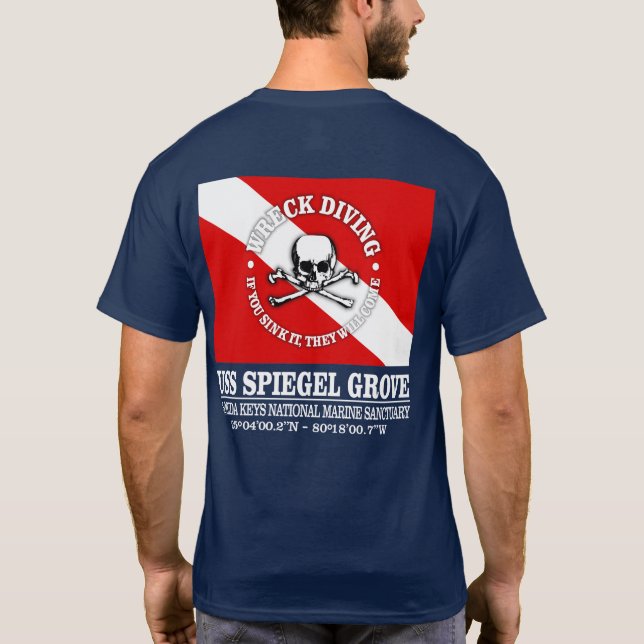 T-shirt USS Spiegel Grove (meilleures épaves) (Dos)