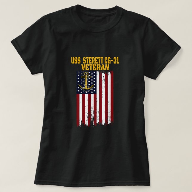 T-shirt USS Sterett CG-31 Cruiser Veterans Day Da du père (Design devant)