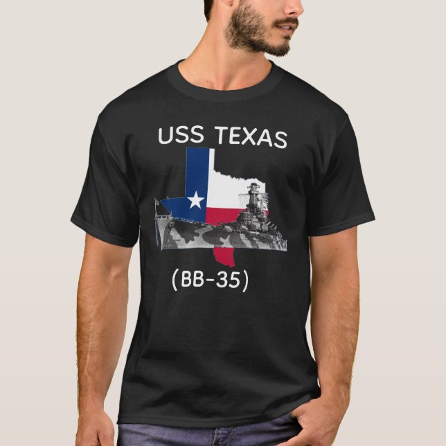 T-shirt USS Texas (BB-35) 2  (Devant)