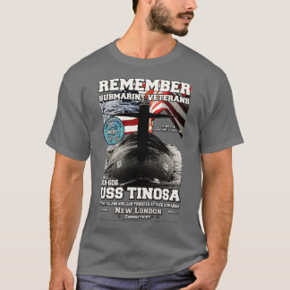 T-shirt USS Tinosa SSN606 Sous-marin de classe permitclass