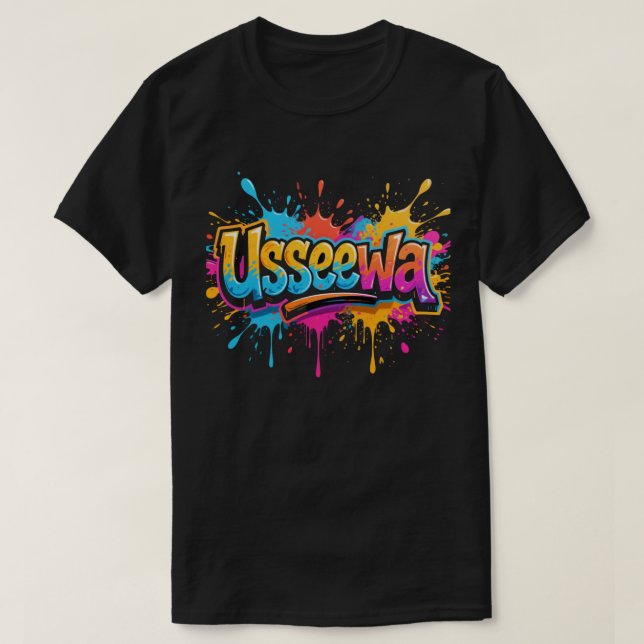 T-shirt Usseewa – High‑Energy Rebellion Pop Art Design (Design devant)