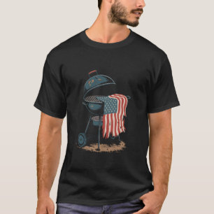 T-shirt Ustensile de BBQ Grill Patriotique Drapeau US Pitm