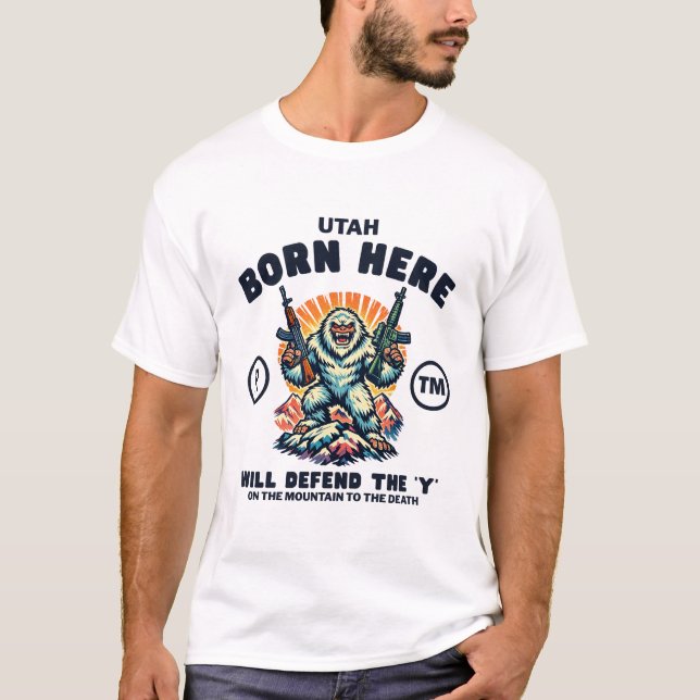 T-shirt Utah : born here (Devant)
