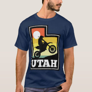 T-shirt Utah Dirt Bike Vintage Sunset State Forme
