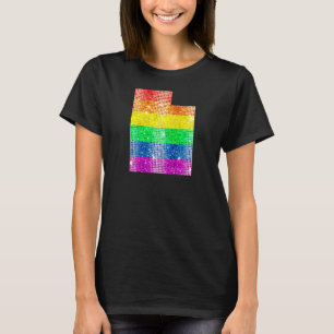 T-shirt Utah Gay State Pride Rainbow Flag Carte gay lesbie