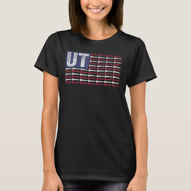 T-shirt Utah Home Etat Ut American Flag Patriotique Golf (Devant)