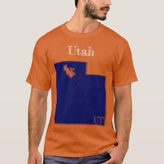 T-shirt Utah Interstates [Conception bleu marine]