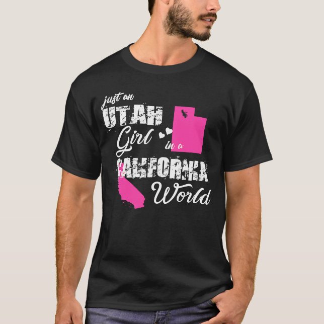 T-shirt Utah Juste une fille de l'Utah en Californie (Devant)