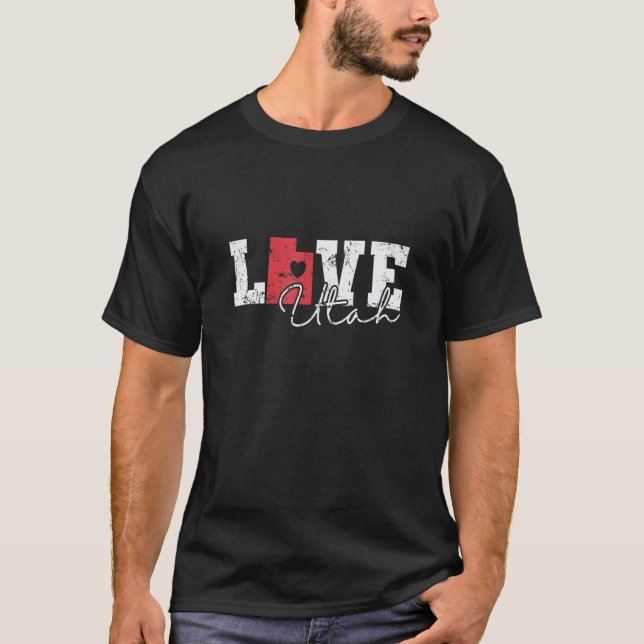 T-shirt Utah Love USA America State (Devant)