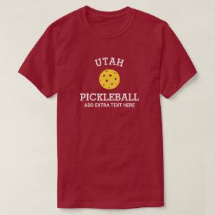 T-shirt Utah Pickleball Ajouter Club, Nom du partenaire Pe
