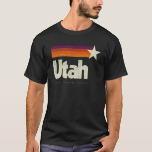 T-shirt Utah Salt Lake City Cool Retro désorganisé América