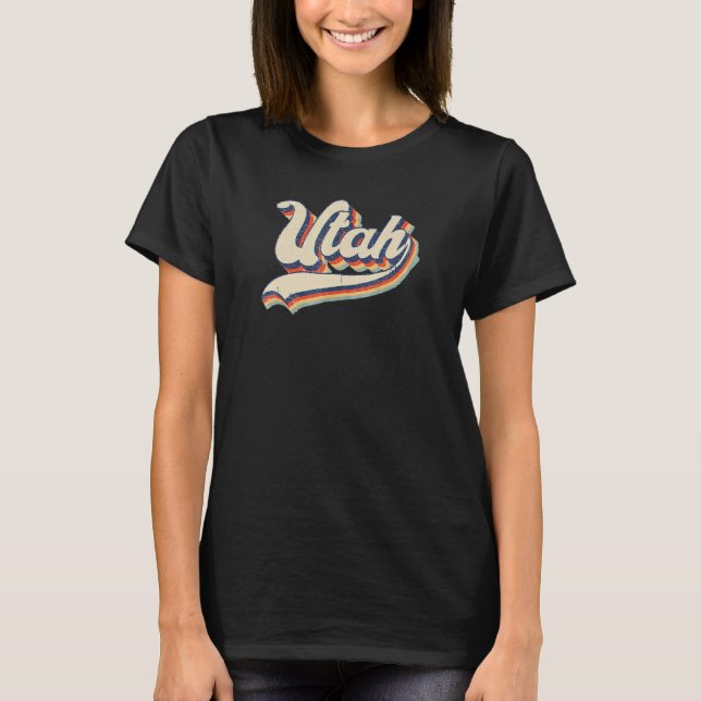 T-shirt Utah Throwback Vintage Classic (Devant)