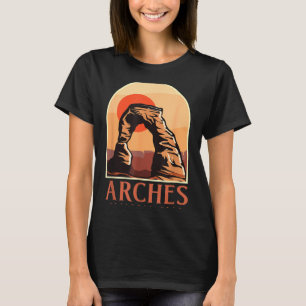T-shirt Utah vintage rétro randonnée camping arches nation