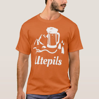 T-shirt Utepils Boire de la bière en Norvège Verbe norvégi
