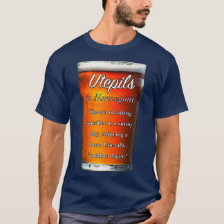 T-shirt Utepils mot bière intraduisible sur une journée en