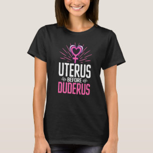 T-shirt Uterus avant Duderus Féminisme Égalité Femmes Juge