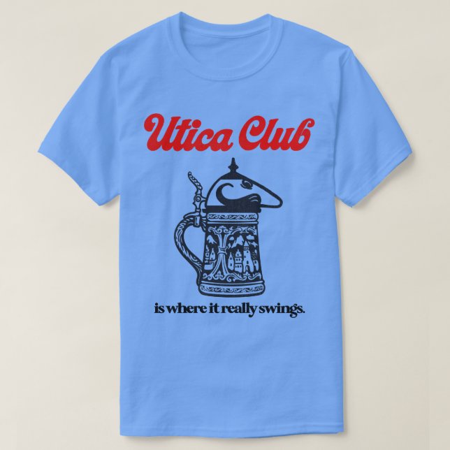 T-shirt Utica Club Swings Beer Retro Defunct Breweriana (Design devant)