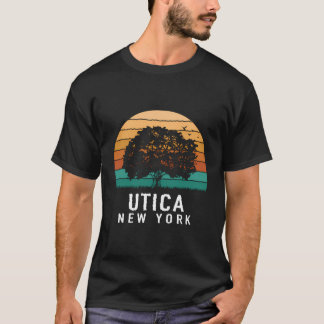 T-shirt Utica Vintage coucher de soleil New York Souvenir