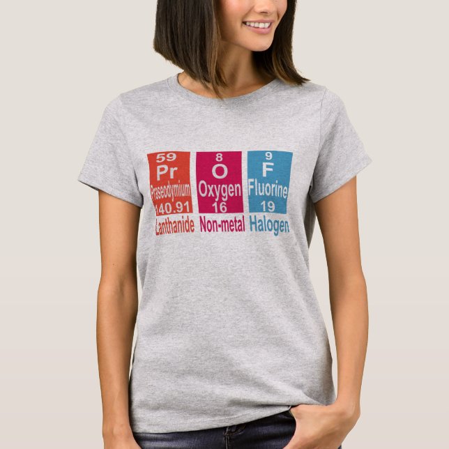 T-SHIRT UTILISATION D'ÉLÉMENTS SUR LA TABLE PÉRIODIQUE POU (Devant)