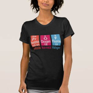 T-SHIRT UTILISATION D'ÉLÉMENTS SUR LA TABLE PÉRIODIQUE POU