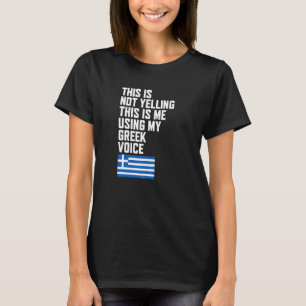 T-shirt Utiliser mon drapeau vocal grec J'aime la Grèce