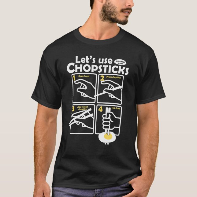 T-shirt Utilisons des baguettes de nourriture utile Guilde (Devant)