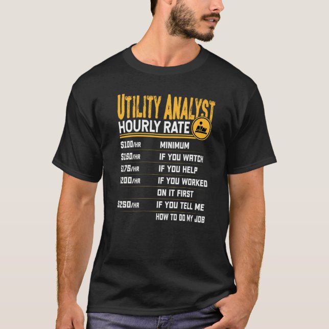 T-shirt Utilitaire Analyste Taux horaire Utilitaire Expert (Devant)