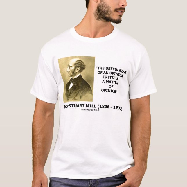 T-shirt Utilité de John Stuart Mill d'une citation (Devant)