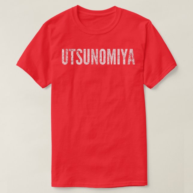 T-shirt Utsunomiya Japon Graphique en détresse (Design devant)