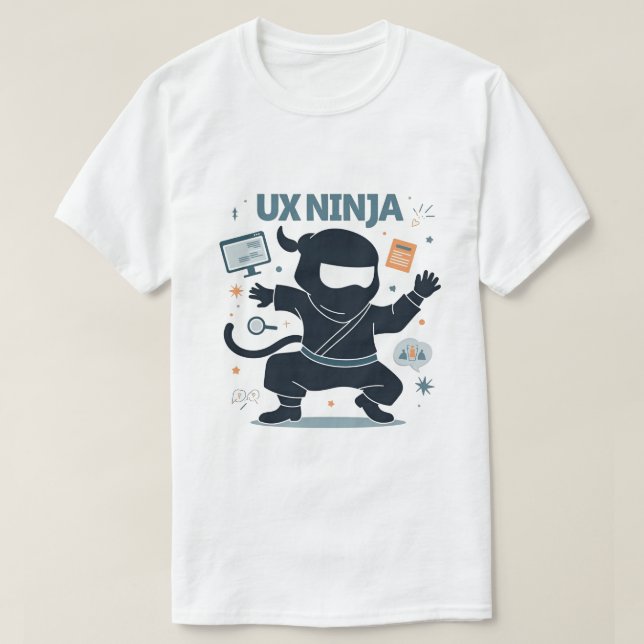 T-shirt Ux Ninja Funny Ui/Ux Designer's (Design devant)