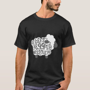 T-SHIRT V1 IL A QUITTÉ LES 99 CITES CHRÉTIENNES SHEEP BIBL