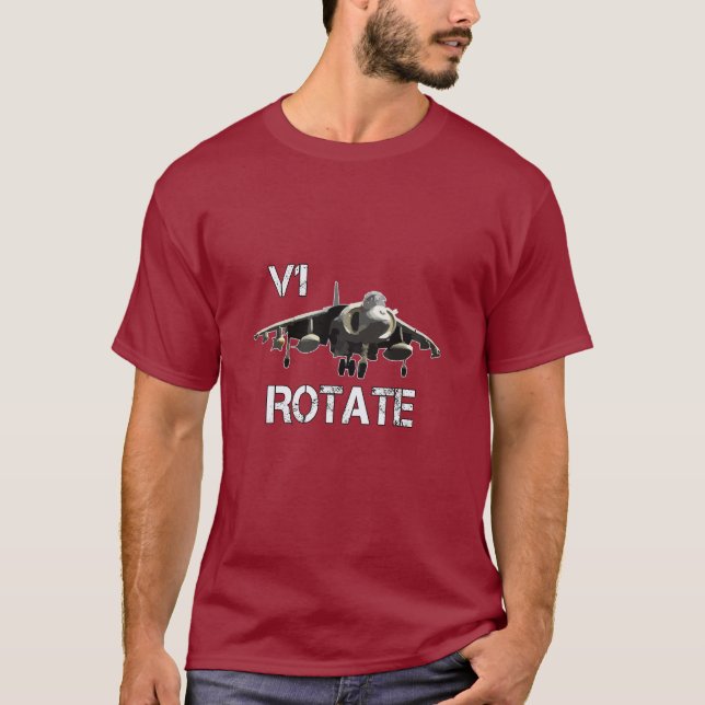 T-shirt V1 Rotate - Amateurs d'avion - Présentation du pil (Devant)