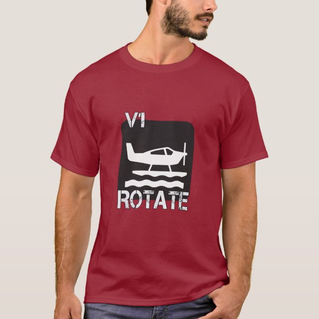 T-shirt V1 Rotate - Amateurs d'avion - Présentation du pil (Devant)