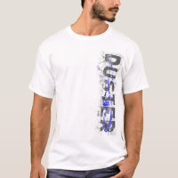 T-shirt v2 bleu de Vert de chiffon