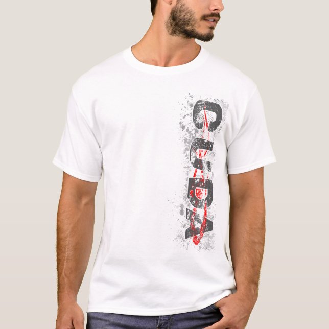 T-shirt v2 rouge de Cuda Vert (Devant)
