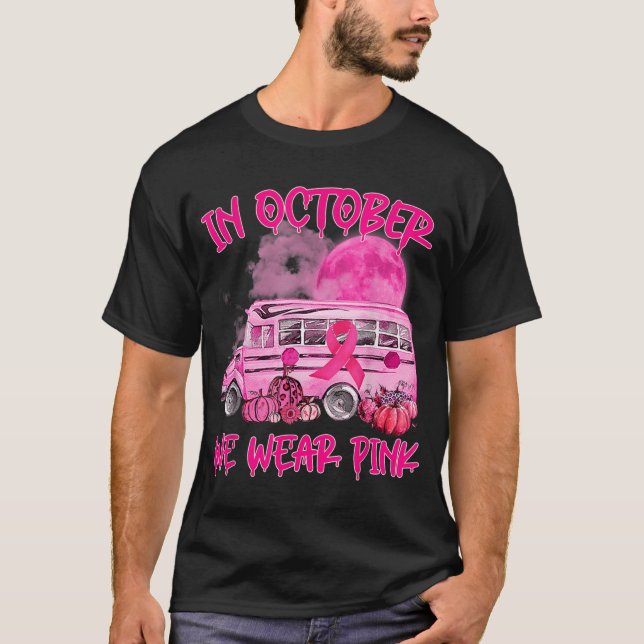 T-shirt V2DJ Conducteur de bus scolaire Leopard Cancer du  (Devant)