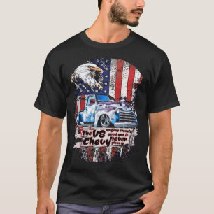 T-shirt V8 Chevy Pick Truck USA Eagle ne donne jamais d'il