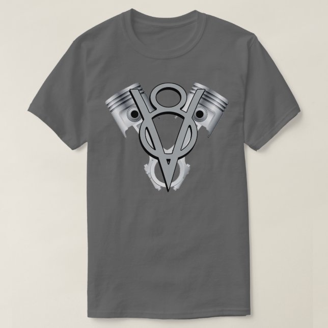 T-shirt V8 Moteur piston American Muscle voiture (Design devant)