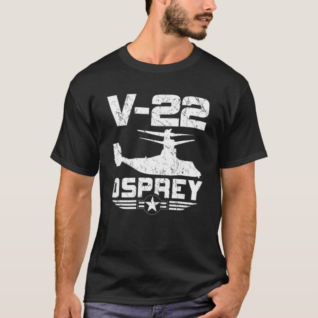 T-shirt V 22 Mv 22 Cmv 22b Osprey Svtol Tiltrotor Militair (Devant)