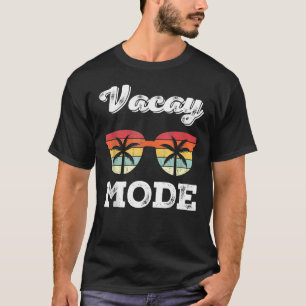 T-shirt V acay Mode Lunettes de soleil Retro S ummer B cha