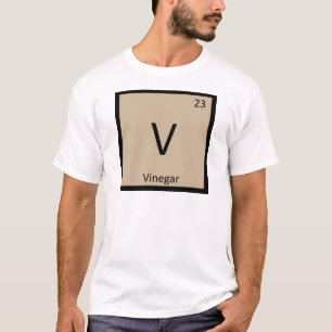 T-shirt V - Chimie du vinaigre symbole du tableau périodiq