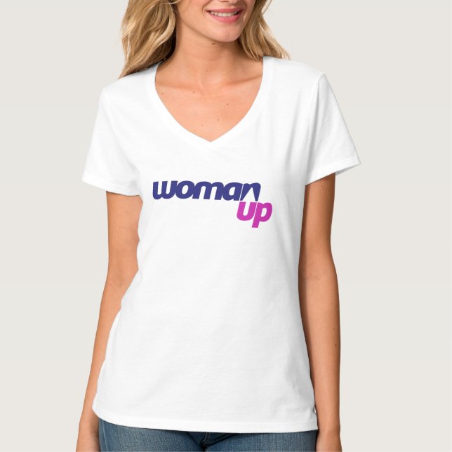T-shirt V-cou dans le blanc (Devant)