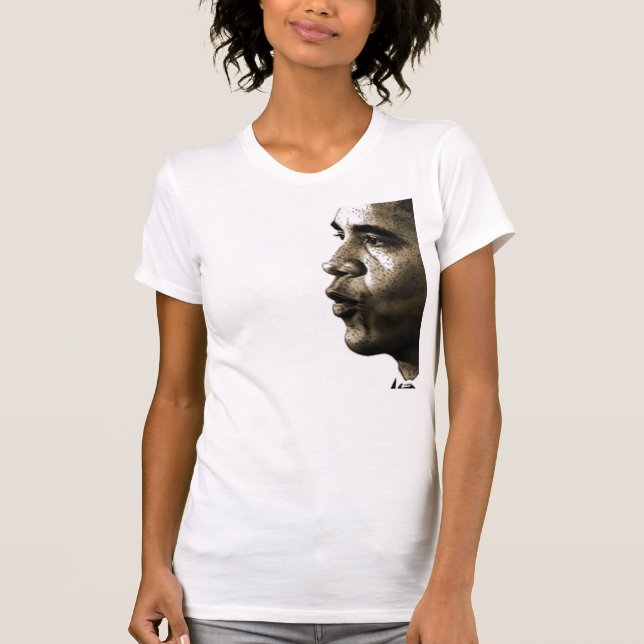 T-shirt V-cou d'Obama (Devant)