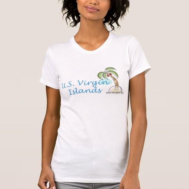 T-shirt V-cou sans manche des Îles Vierges américaines (Devant)