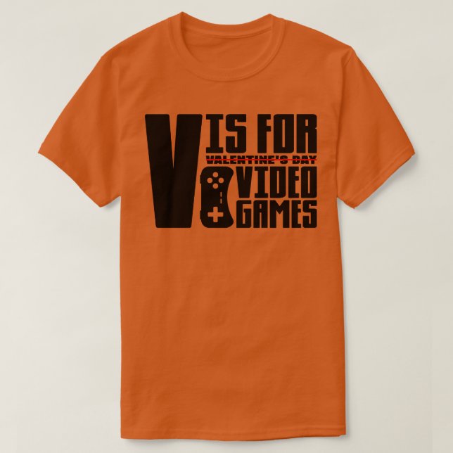 T-shirt V est pour Jeux Vidéo 1 (Design devant)