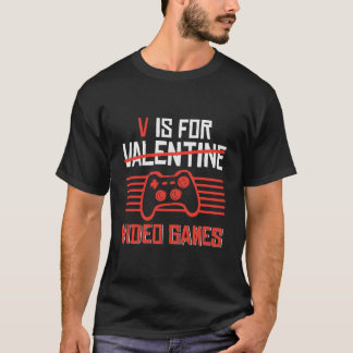 T-shirt V est pour la journée des jeux vidéo pour les joue