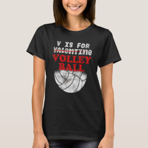 T-shirt V Est Pour Valentine Funny Volleyball Femme Mari