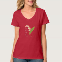 T-shirt V-étranglé de dames : Le muguet